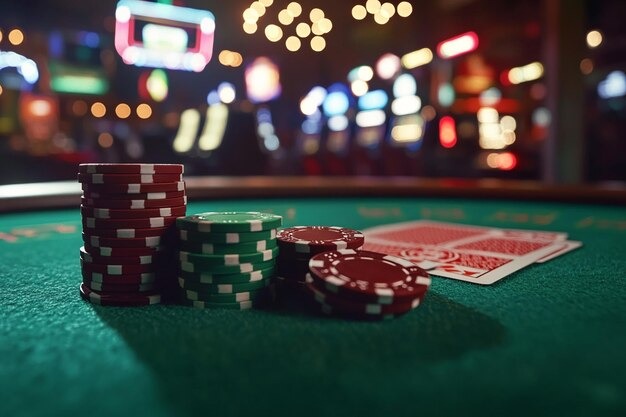 Bandar Poker table at jakarta cash with dealer and player cards